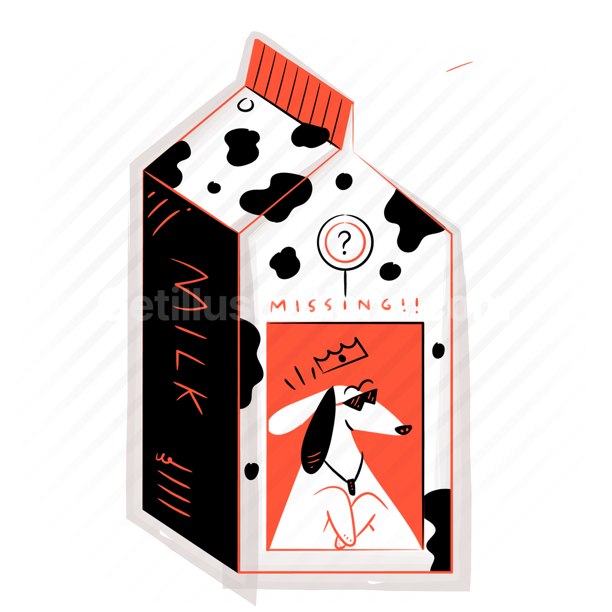 milk, carton, picture, image, missing, lost, pet, animal